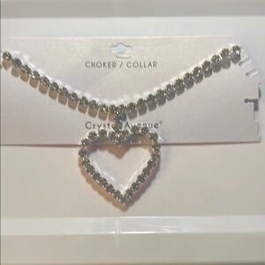 Silver Heart Pendant Necklace with Beaded Chain